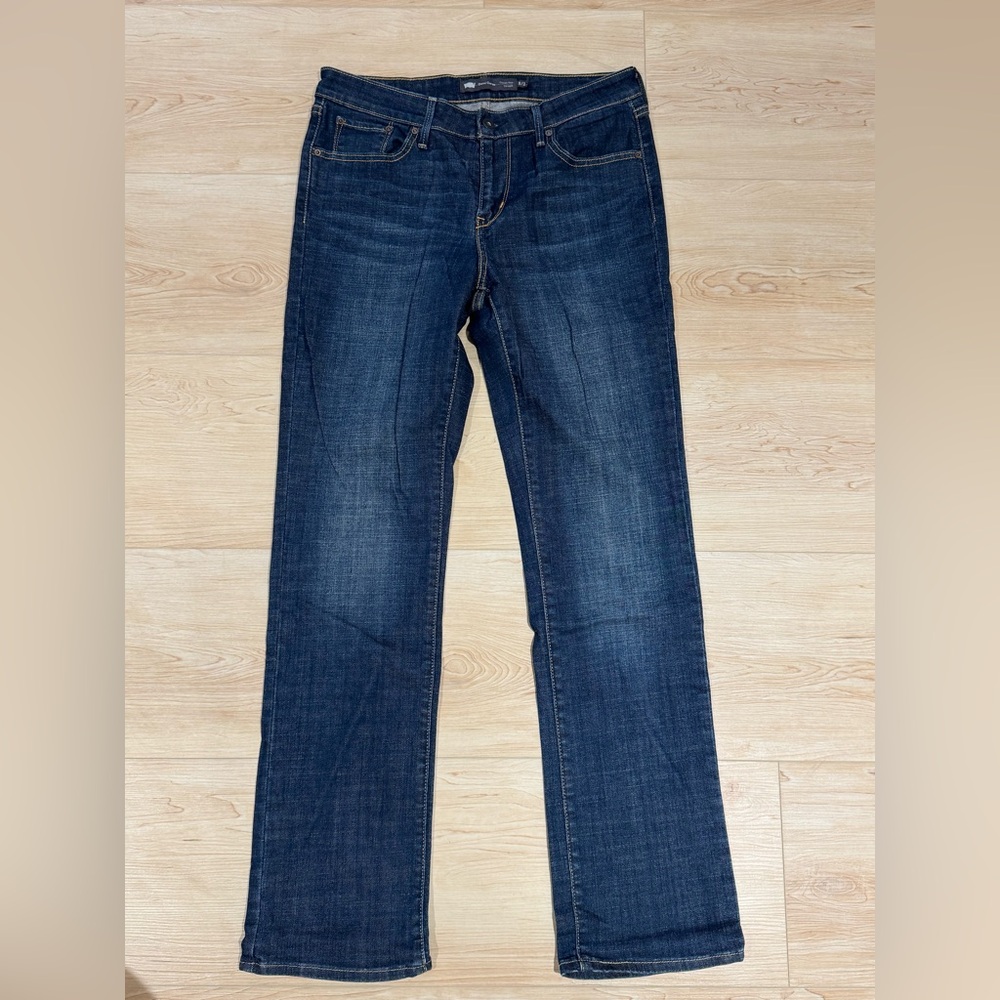 Classic Women's Dark Blue Straight-Leg Jeans